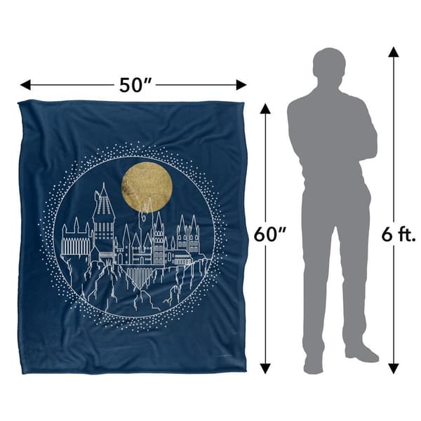 Harry Potter Hogwarts Outline Blanket