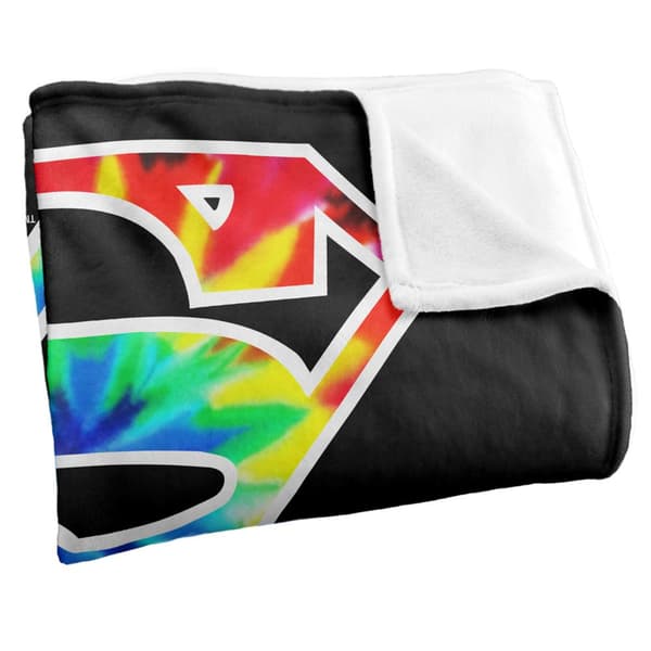 Superman Tie Dye Logo Blanket