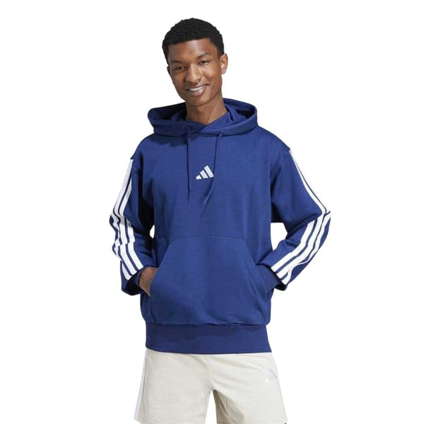 Adidas Herr Essentials 3 Stripes Fleece Logohuvtröja