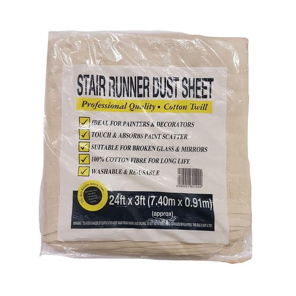 Cotton Twill Stair Runner Dust Sheet 24 x 3'