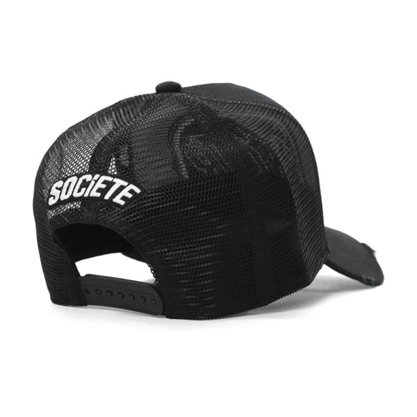 Societe Noir Mens Logo Mesh Trucker Cap
