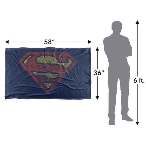 Superman Distressed Logo Blanket