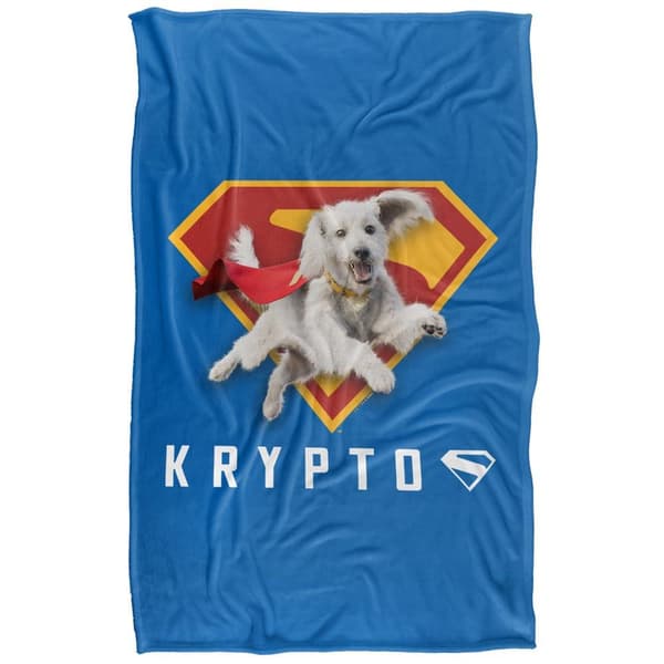Superman Krypto The Super Dog Shield Blanket
