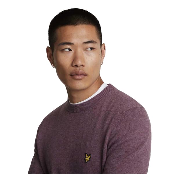 Lyle & Scott Herrtröja i lammull med rund hals
