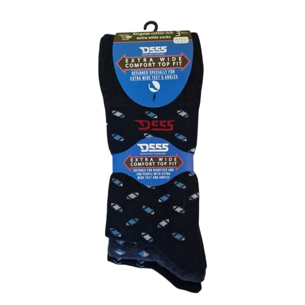 Duke Herr Harold 3 D555 Extra Breda Strumpor (3-pack)