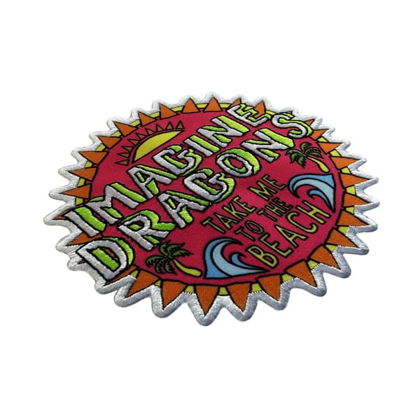 Imagine Dragons Take Me To The Beach Woven Iron On Patch