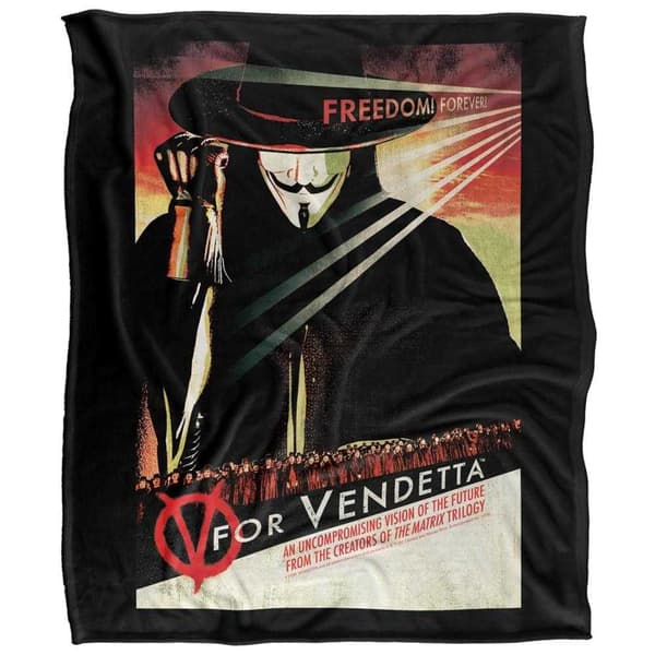 V For Vendetta Freedom Forever Blanket