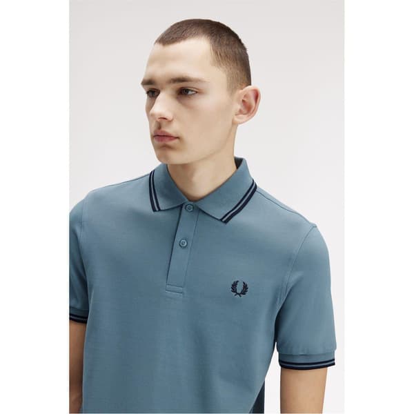 Fred Perry Pikétröja med dubbla ränder för män