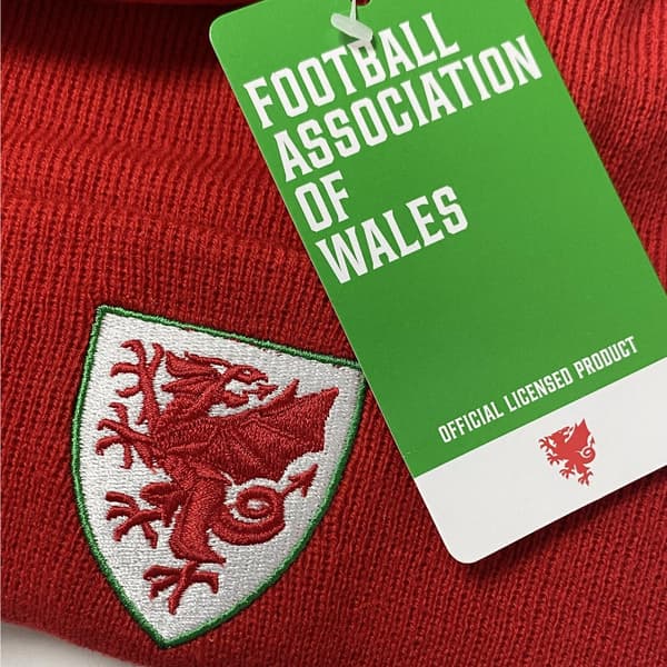 FA Wales stickad mössa