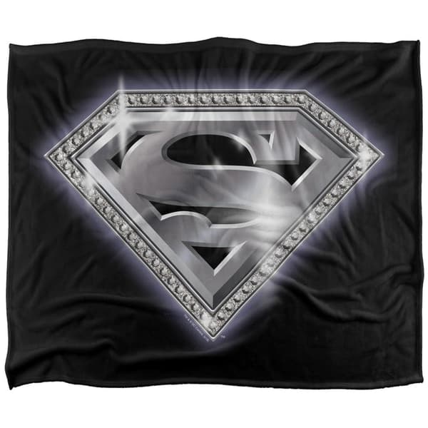 Superman Bling Shield Soft Touch Blanket
