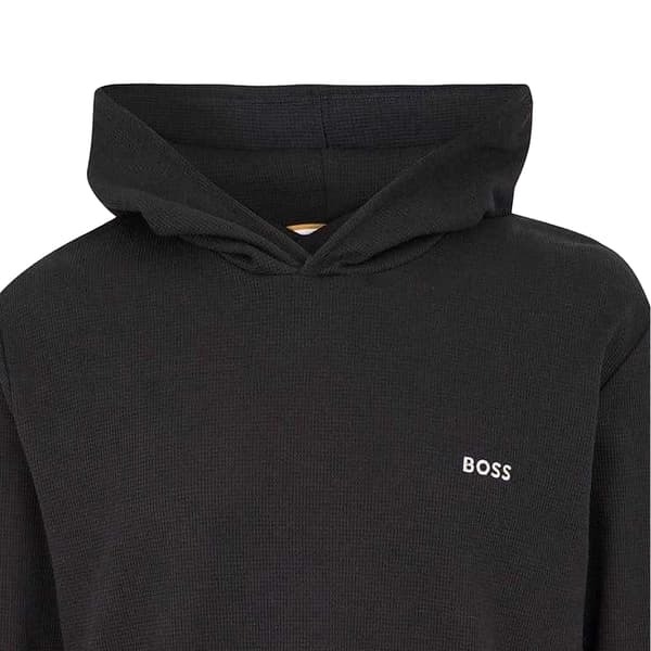 Boss Mens Waffle Knit Pullover Hoodie