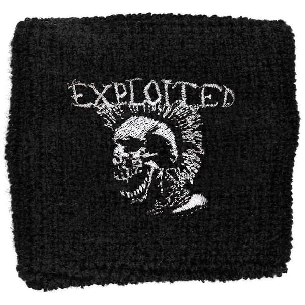 The Exploited Mohican Skull -kirjailtu ranneke