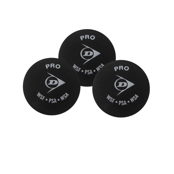 Dunlop Pro Squashbolde (pakke med 3)