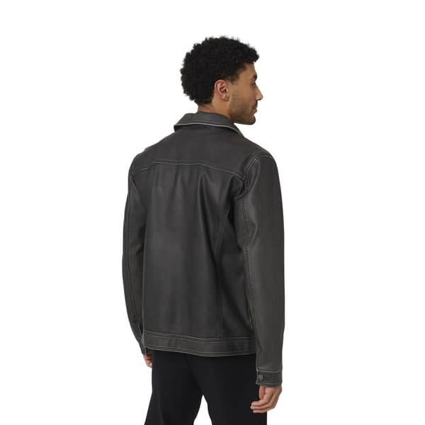 Brave Soul Mens Buttoned PU Shacket