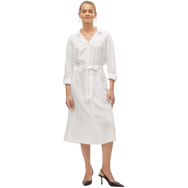 Vero Moda Dam Linn Midi Skjortklänning