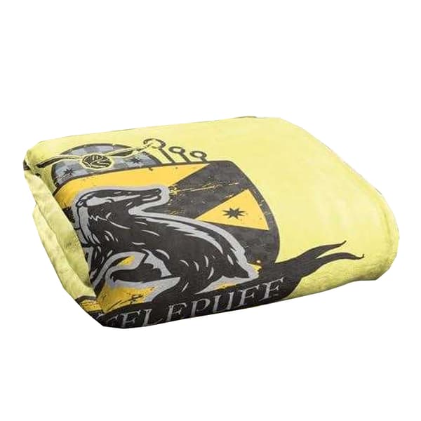 Harry Potter Quidditch Hufflepuff Crest Soft Touch Blanket