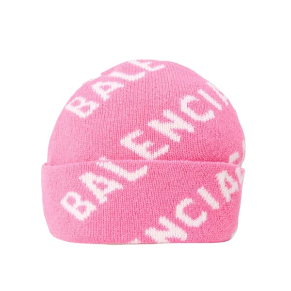 Balenciaga All Over Logo Stickad Mössa