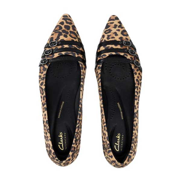 Clarks Dam Sensa Leopardmönstrade Pumps i Mocka