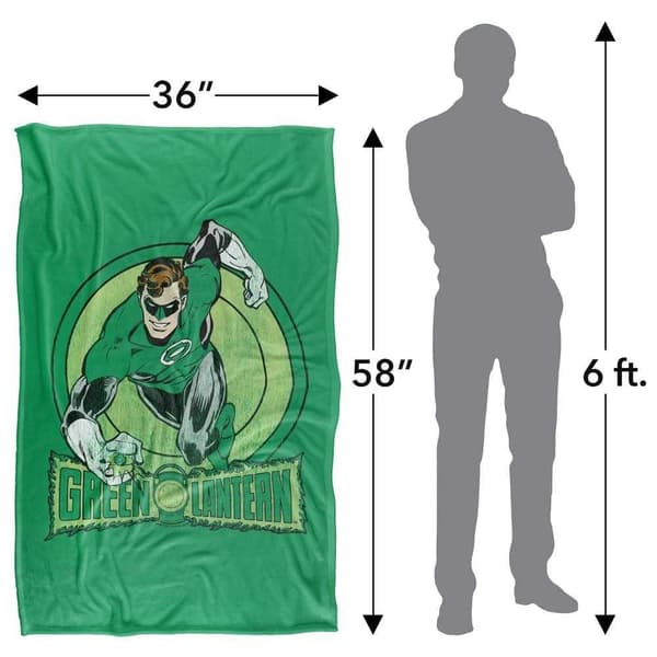 Green Lantern Action Pose Soft Touch Blanket