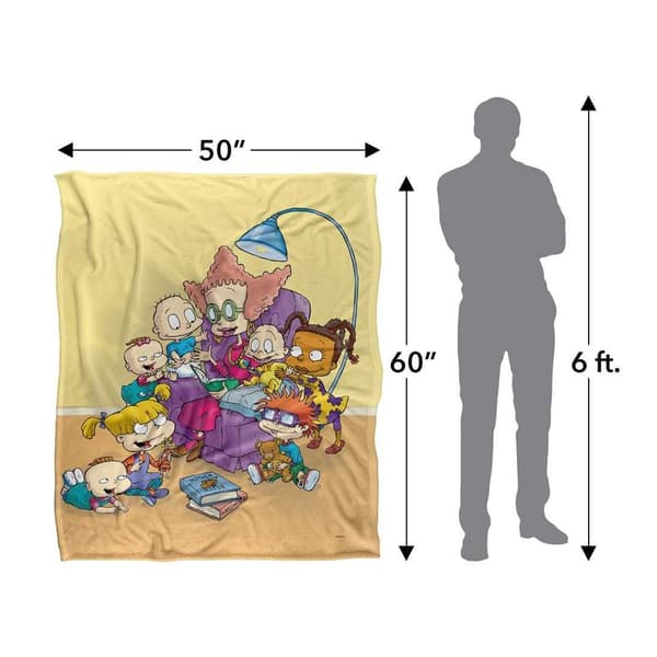 Rugrats Get Caught Silky Reading Supersoft Blanket