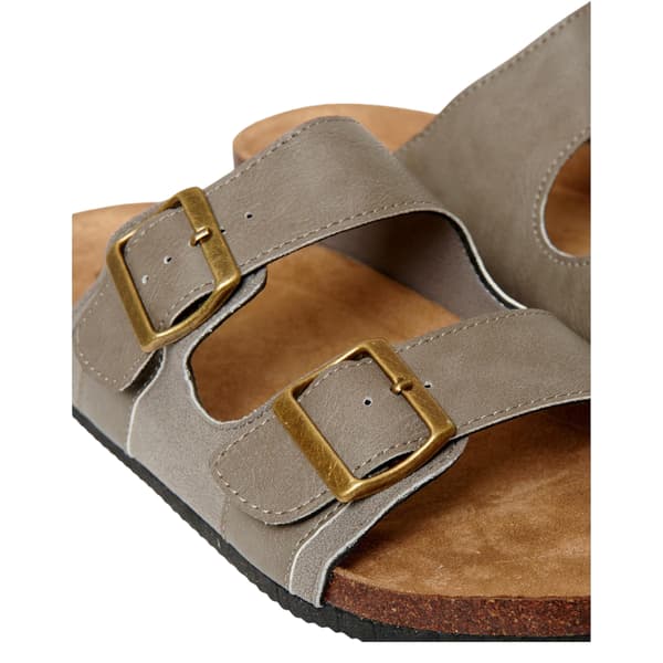 Threadbare Mens Atticus Double Buckle Flat Sliders