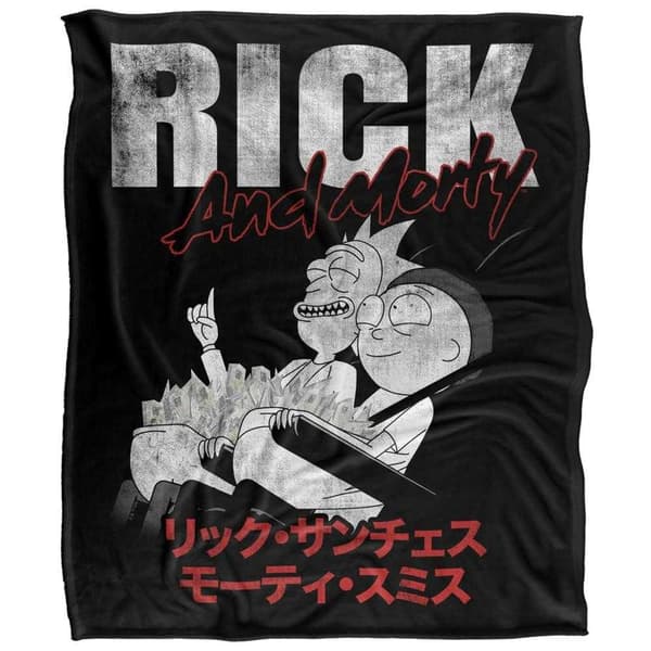 Rick And Morty Manga Soft Touch Blanket