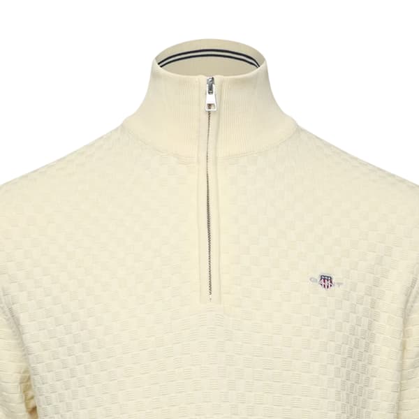 Gant Mens Embroidered Logo Zip Front Jumper
