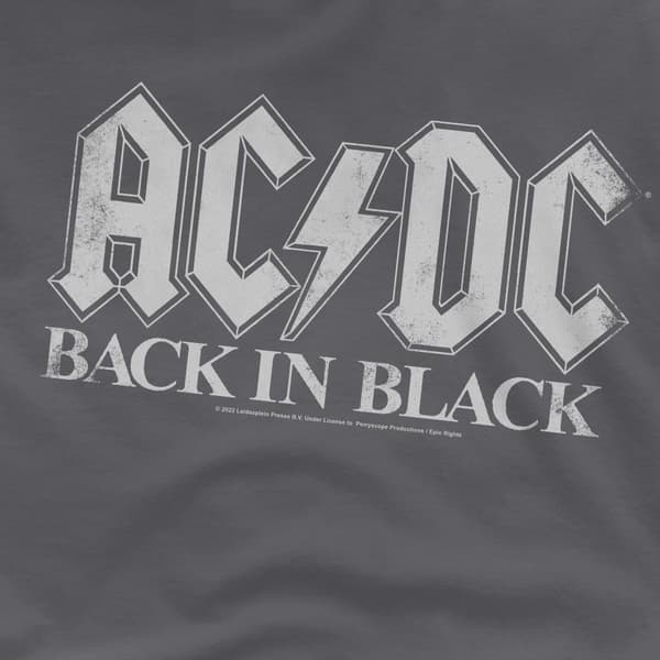 ACDC Unisex T-shirt til voksne tilbage i sort