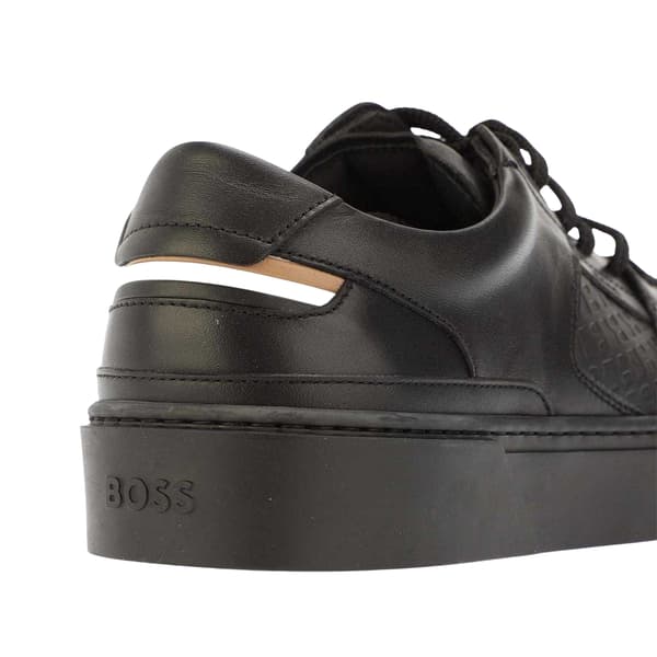 Boss Mens Gary Leather Flat Trainers