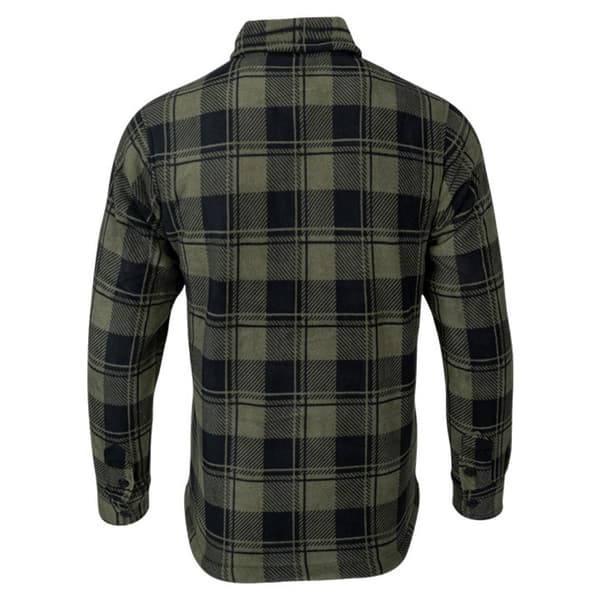 Speero Mens Checked Sherpa Lined Full Zip Shacket