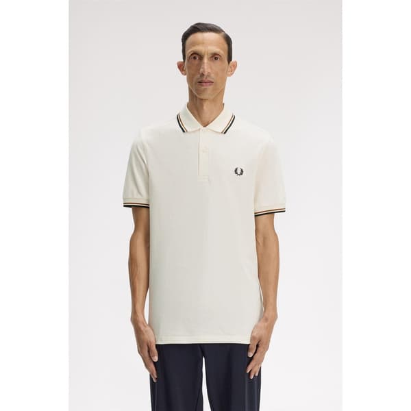 Fred Perry Pikétröja med dubbla ränder för män