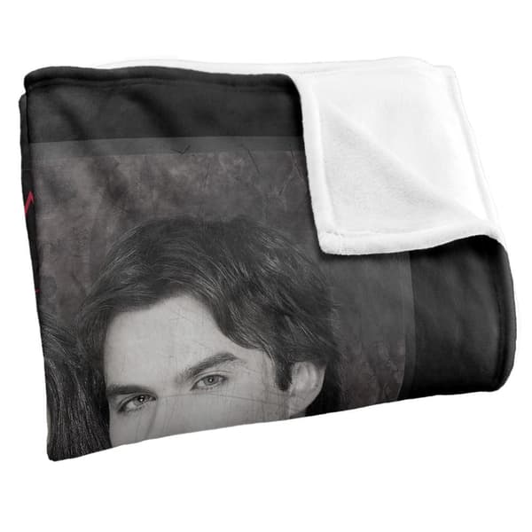 Vampire Diaries Black and White Blanket