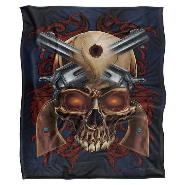 JQ Licensing Silky Skull & Guns Supersoft-peitto