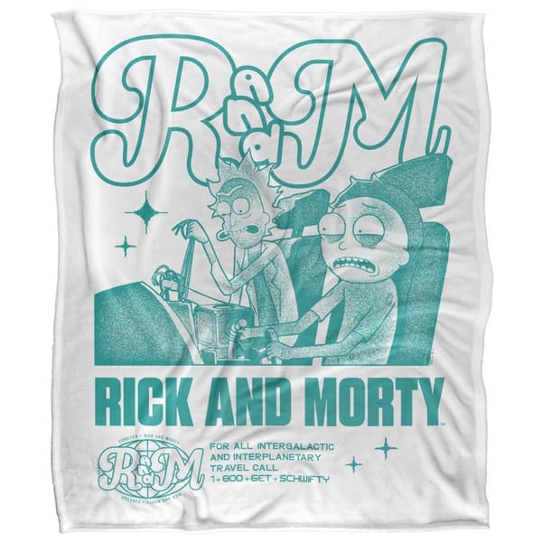Rick And Morty Mono Soft Touch Blanket