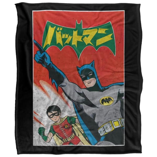 Batman Robin Kanji Big Logo Blanket
