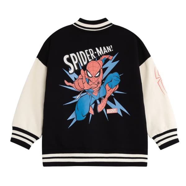 Spider-Man Boys Embroidered Logo Varsity Jacket