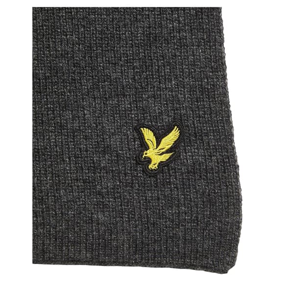 Lyle & Scott Logo Lambswool Blend Ribbed Scarf