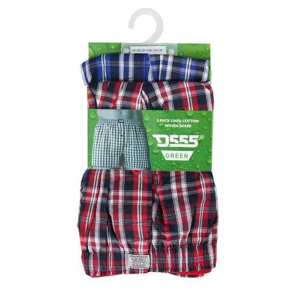 Duke Herr D555 Rutiga Vävd Kingsize Boxershorts (2-pack)