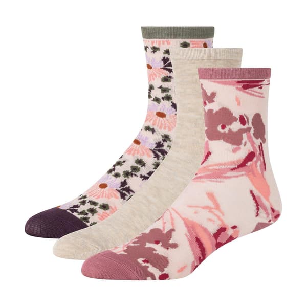 Ted Baker Dam/Dam Floral Crew Strumpor (3-pack)