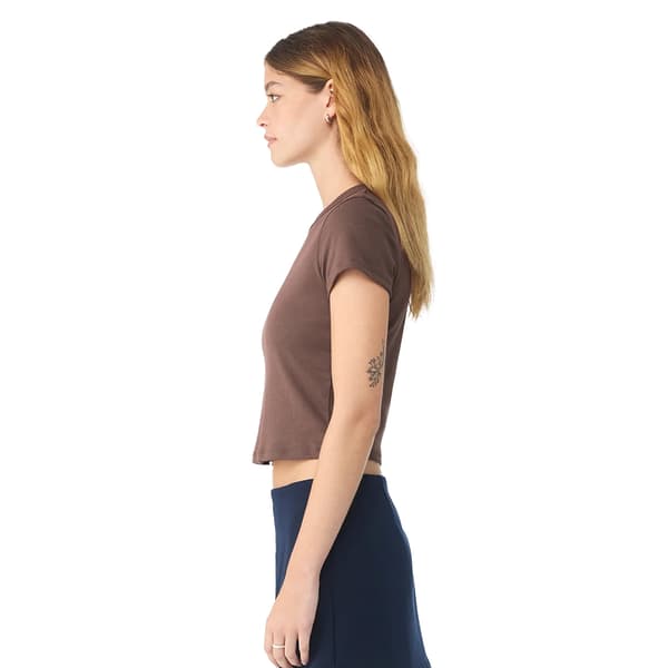 Bella + Canvas Dam/Dam Micro-Rib Croppad Topp
