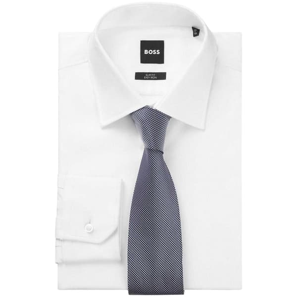 Boss Mens Geometric Pattern Silk Formal Tie
