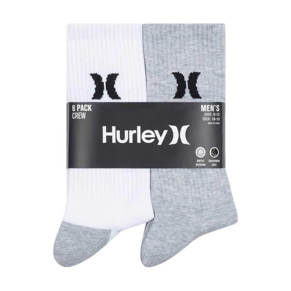 Hurley Crewstrumpor för män (6-pack)