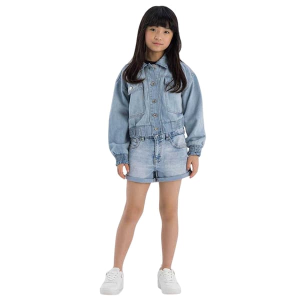 Minoti Flickor Jeans Kort Bomberjacka