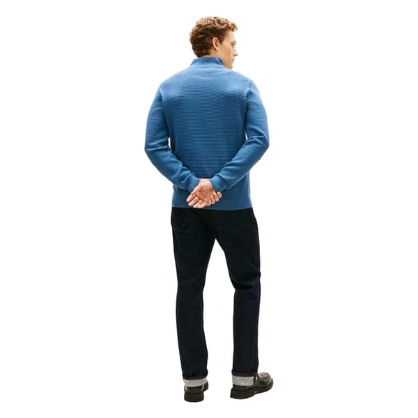 Tommy Hilfiger Mens Zip Neck Regular Jumper