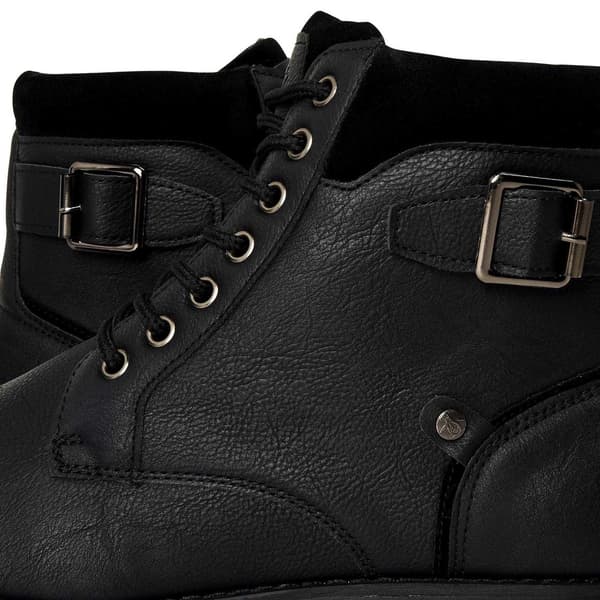 Original Penguin Mens Plain Leather Combat Boots