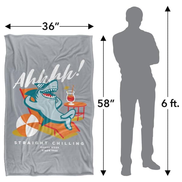 Shark Week Sunbathing Soft Touch Blanket