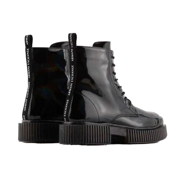 Armani Exchange Womens/Ladies Flatform Combat Boots