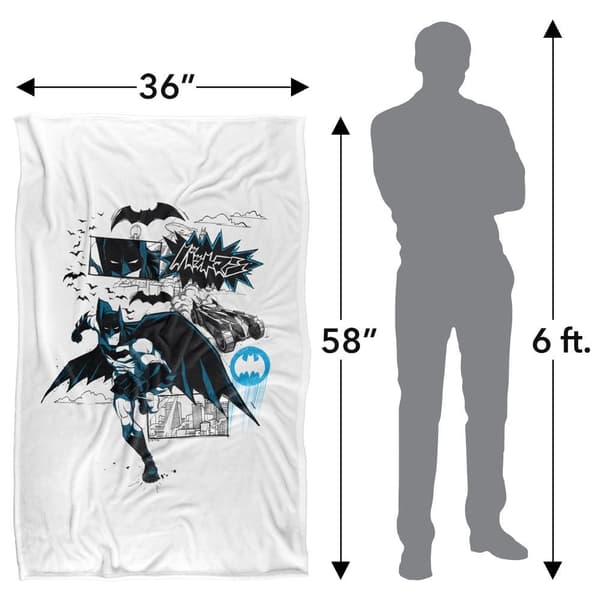 Batman Kanji Running Soft Touch Blanket