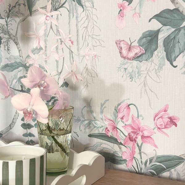 Belgravia Suki Blommig Texturerad Tapet