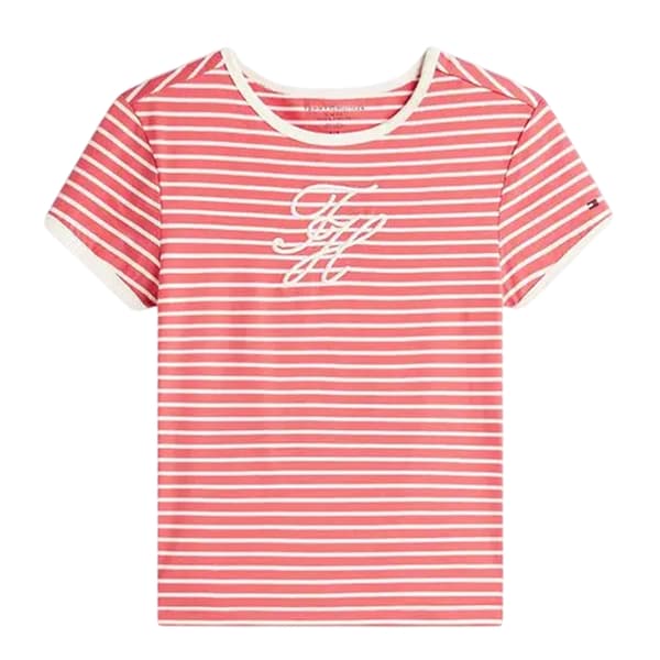 Tommy Hilfiger Dam Broderad Logotyp Regular T-Shirt